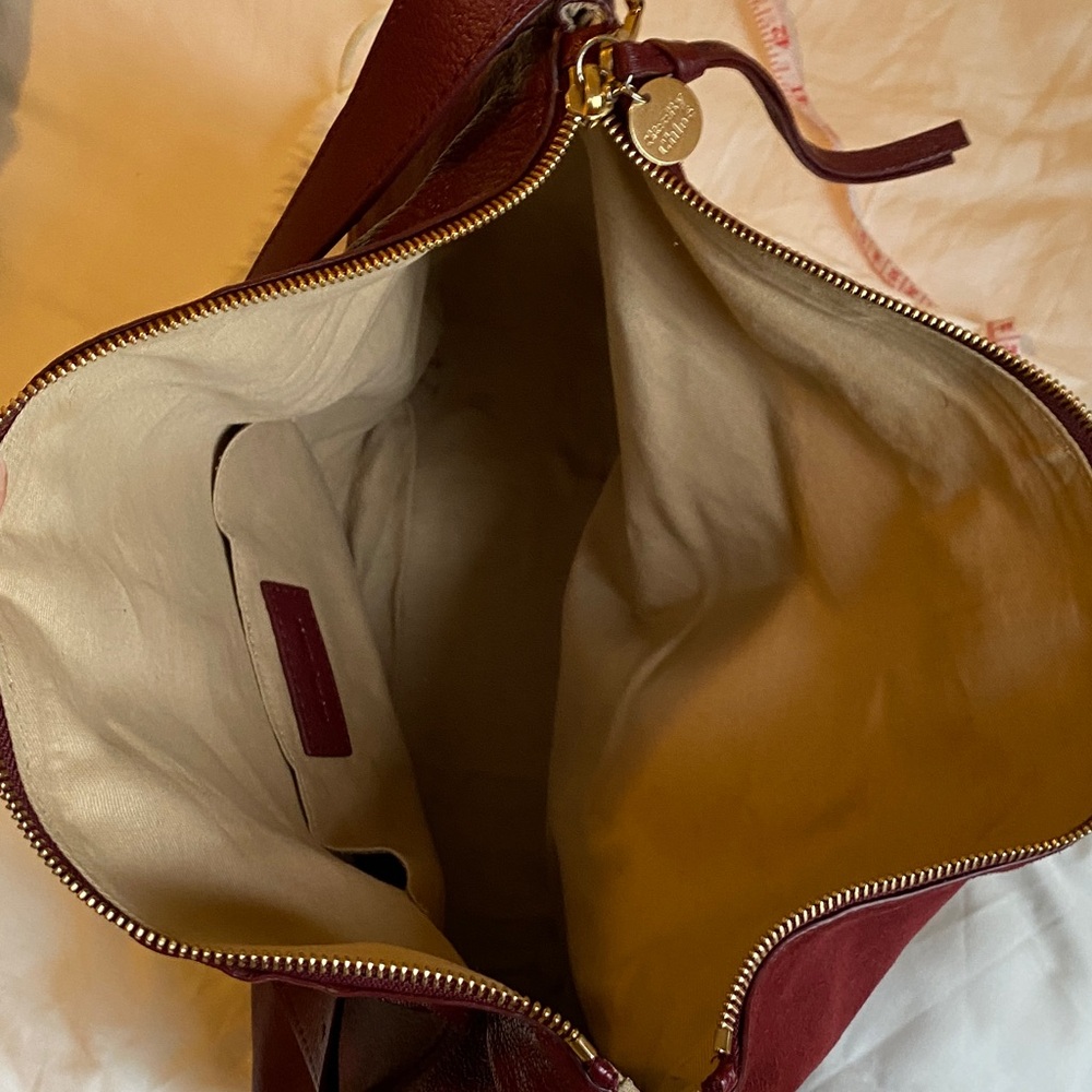 See By Chloe Burgundy Suede and Leather Burgundy Hobo Bag - Picture 9 of 13